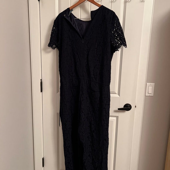 Navy lace pantsuit size 18W - Picture 7 of 12